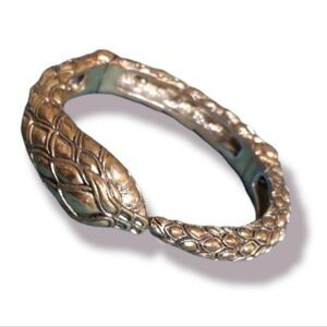 Roberto Cavalli hinged snake bracelet